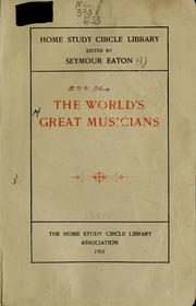 Cover of: The world's great musicians