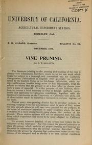 Cover of: Vine pruning