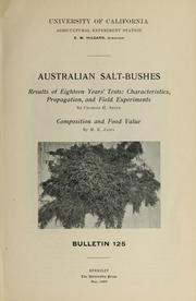 Cover of: Australian salt-bushes