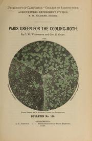 Cover of: Paris green for the codling-moth
