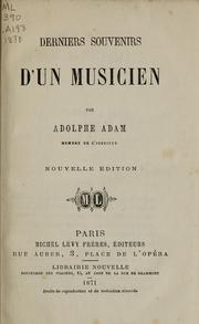 Cover of: Derniers souvenirs d'un musicien