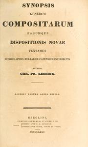 Cover of: Synopsis generum compositarum earumque dispositionis novae tentamen: monographis multarum Capensium interjectis