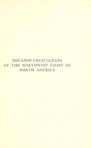 Cover of: Decapod crustaceans of the northwest coast of North America ...