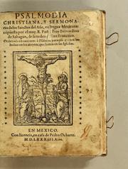 Cover of: Psalmodia christiana, y sermonario de los sanctos del año, en langua mexicana