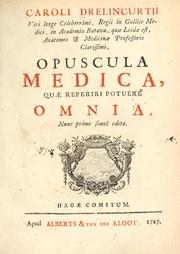 Cover of: Opuscula medica by Drelincourt, Charles