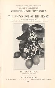 Cover of: The brown rot of the lemon