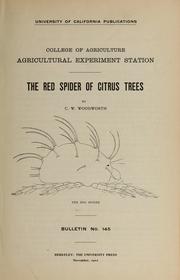 Cover of: The red spider of citrus trees