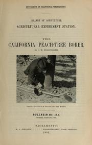 Cover of: The California peach-tree borer by C. W. Woodworth