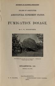 Cover of: Fumigation dosage | C. W. Woodworth