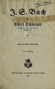 Cover of: J.S. Bach