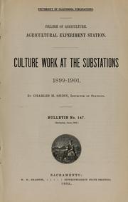Cover of: Culture work at the substations, 1899-1901