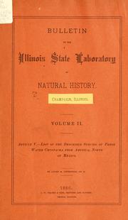 Cover of: List of the described species of fresh water Crustacea from America, north of Mexico: By Lucien M. Underwood, Ph. D.