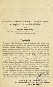 Cover of: Enumeratio plantarum in Banatu Temesiensi sponte crescentium et frequentius cultarum