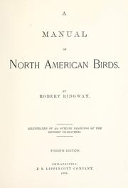 Cover of: A manual of North American birds by Robert Ridgway