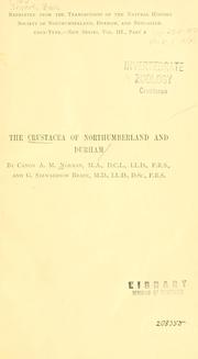 Cover of: The crustacea of Northumberland and Durham