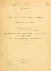 Cover of: Prodrome of a monograph of the Tabanidae of the United States. by Carl Robert Osten -Sacken