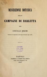 Descrizione botanica delle campagne di Barletta by Achille Bruni