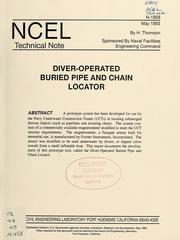 Cover of: Diver-operated buried pipe and chain locator | Henry Thomson