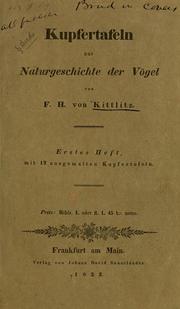 Kupfertafeln zur Naturgeschichte der Vögel by Kittlitz, F. H. Freiherr von