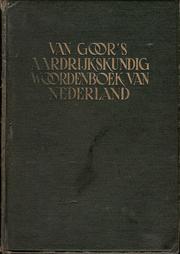 Cover of: Van Goor's aardrijkskundig woordenboek van Nederland by samengest. door K. ter Laan en anderen