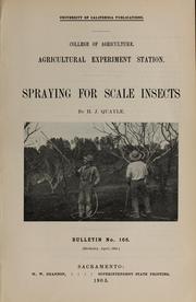 Cover of: Spraying for scale insects