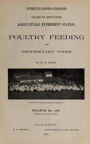 Cover of: Poultry feeding and proprietary foods
