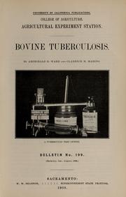 Cover of: Bovine tuberculosis