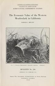 Cover of: The economic value of the Western meadowlark in California