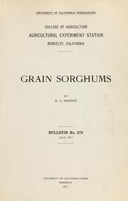 Cover of: Grain sorghums
