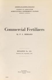 Cover of: Commercial fertilizers