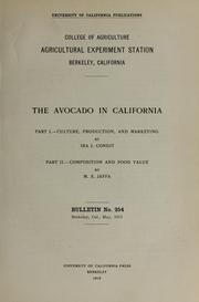Cover of: The avocado in California