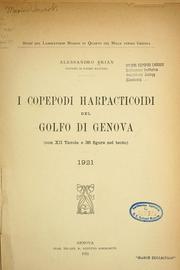 Cover of: I copepodi harpacticoidi del golfo di Genova by Alessandro Brian