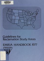 Cover of: Guidelines for reclamation study areas: EMRIA handbook 1977