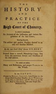 Cover of The history and practice of the High Court of Chancery.