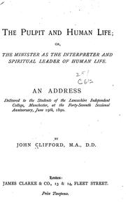 Cover of: The pulpit and human life