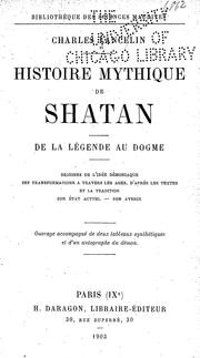 Histoire mythique de Shatan by Charles Lancelin