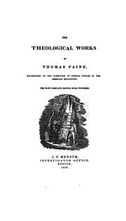 Cover of: The Theological Works by Thomas Paine