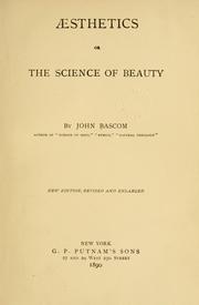 Cover of: Aesthetics, or The science of beauty