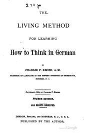 Cover of: The Living Method for Learning how to Think in German