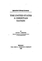 Cover of: The United States a Christian nation