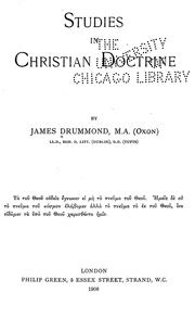 Cover of: Studies in Christian doctrine