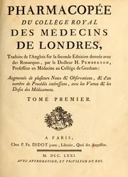 Cover of: Pharmacopée du Collège royal des médecins de Londres