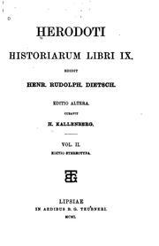 Cover of: Herodoti Historiarum libri IX by Herodotus