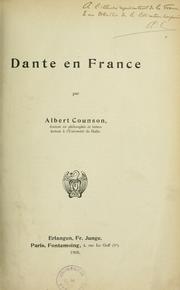 Cover of: Dante en France