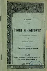 Cover of: L'esprit de contradiction
