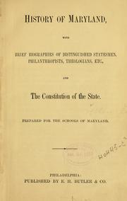 Cover of: History of Maryland by Allen, Ethan, Allen, Ethan