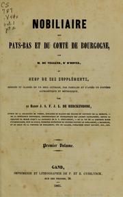 Cover of: Nobiliaire des Pays-Bas et du comté de Bourgogne by Vegiano, M. de Seigneur d'Hovel