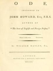 Cover of: Ode, inscribed to John Howard.
