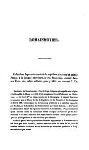 Recherches sur le couvent de Romainmotier et ses possessions by Frédéric de Charrière