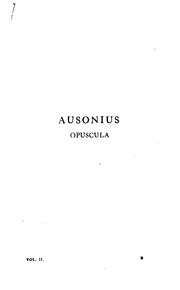 Cover of: Ausonius